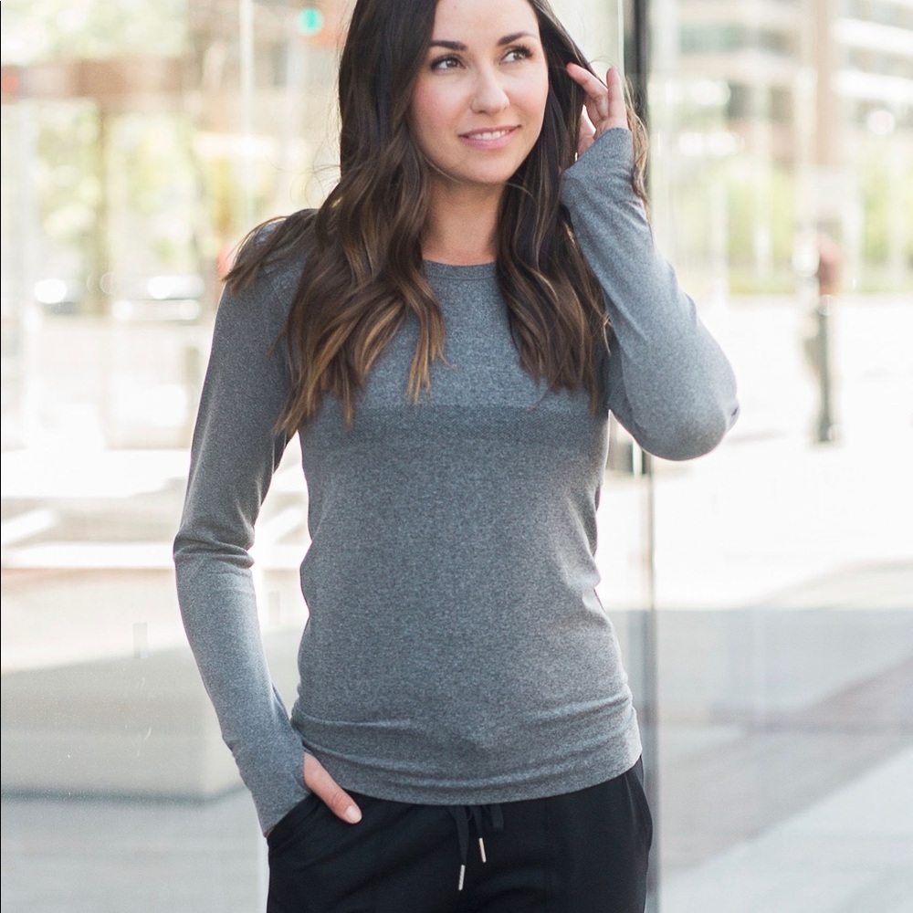 Black Heather Performance Long Sleeve T